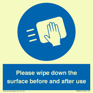 Please wipe down the surface before and after use